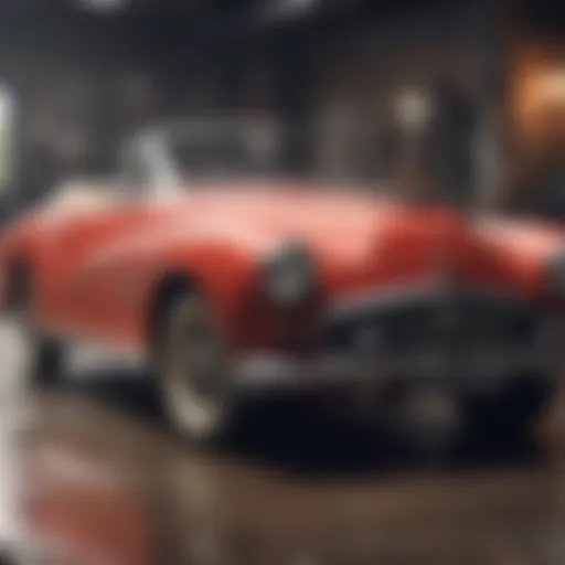 A vintage car showcasing original classic parts