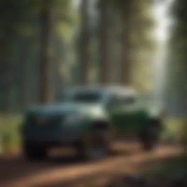 Forest Green Chevy Colorado in Nature Forest Green Chevy Colorado parked in a scenic landscape