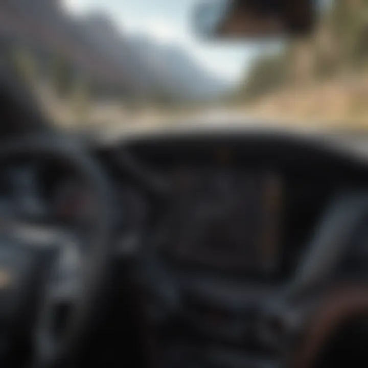 Performance metrics displayed on the dashboard during a test drive