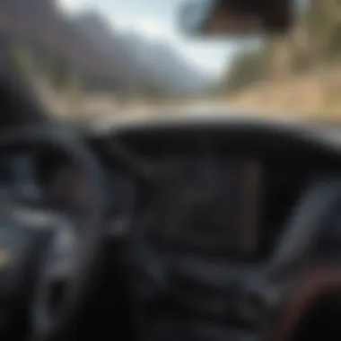 Performance Dashboard of GM High Country Performance metrics displayed on the dashboard during a test drive