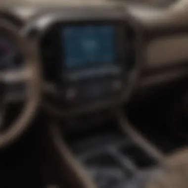 Interior dashboard of the GMC Denali Electric Truck featuring advanced technology