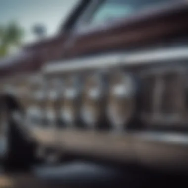 Engineering Excellence in Lowrider Limousines Detailed close-up of mechanical components in a lowrider limousine, emphasizing engineering expertise