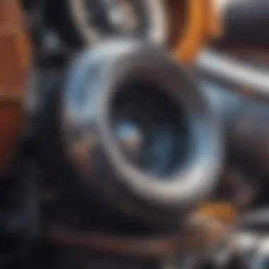 Diverse Auto Parts Offered in the Junkyard Variety of auto parts available in a Santa Fe Springs junkyard