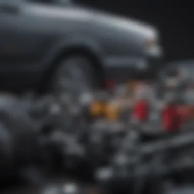 Understanding Essential Car Components Under the hood view of a used car, showcasing basic components and potential repair areas.