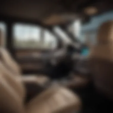 Luxurious Interior of the Largest Kia SUV Interior cabin of the largest Kia SUV, highlighting its spaciousness and luxury features.