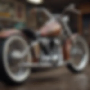 Custom Features of Lowrider Bikes An intricately designed lowrider bike with custom features and accessories.
