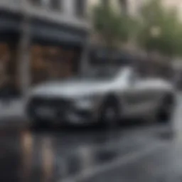 A sleek Mercedes convertible showcasing its elegant design