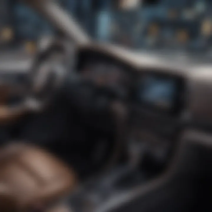 Interior of a small SUV highlighting advanced technology and comfort features.