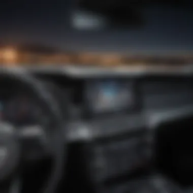 Dashboard of the Mustang SUV displaying advanced technology features.