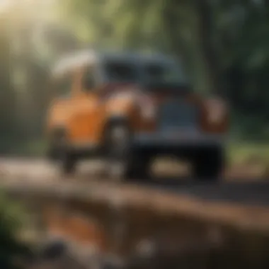 Historic Land Rover model on display