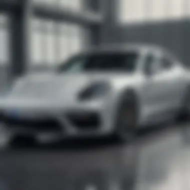 Hybrid Powertrain of the Porsche Panamera Turbo S E-Hybrid Image highlighting the hybrid powertrain components of the Panamera