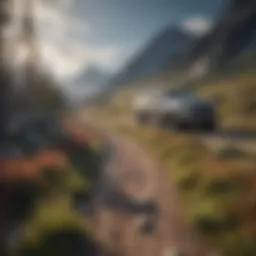 Vast expanse of trail tundra showcasing unique vegetation and landforms