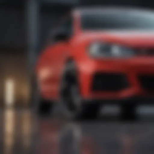 A sleek profile of a used Volkswagen GTI showcasing its sporty design