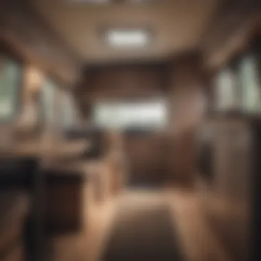 Interior view showcasing the efficient layout of a small camper