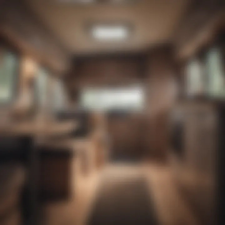 Interior view showcasing the efficient layout of a small camper