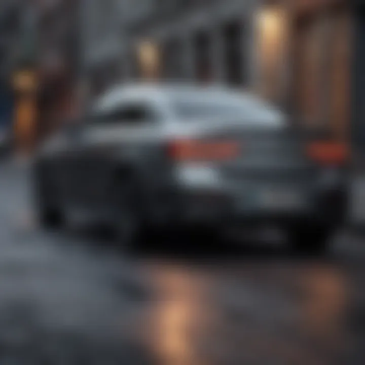 Safety features highlighted in a premium sedan model