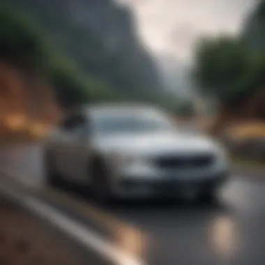 Comfortable Travel Experience in Sedans Sedans on a scenic road, emphasizing comfort during travel