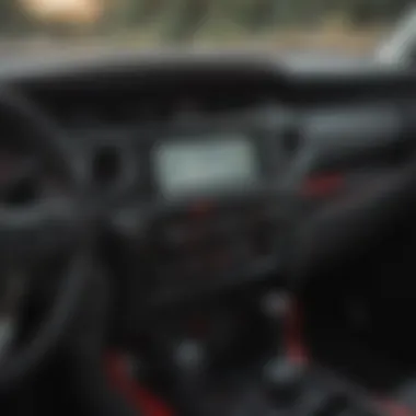 Interior dashboard of the Toyota FJ TRD with advanced technology