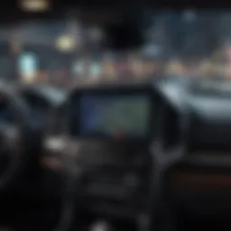 A detailed view of a full-size SUV dashboard with advanced technology.