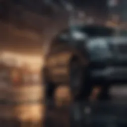 Sleek design of a grand SUV showcasing luxury and style