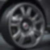 Close-up view of high positive offset wheel showcasing design intricacies