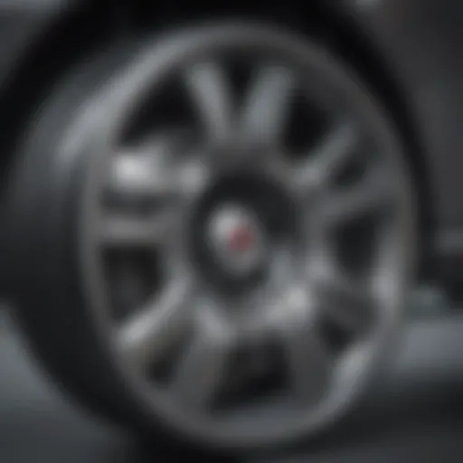 Close-up view of high positive offset wheel showcasing design intricacies