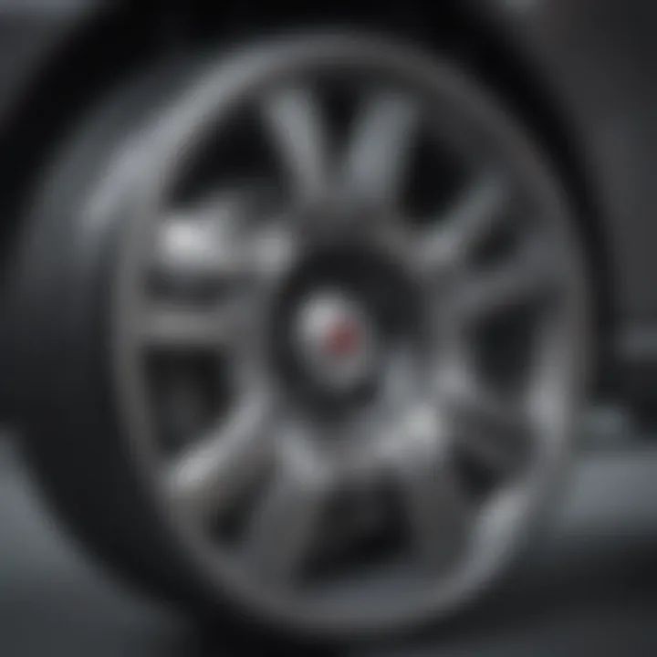 Close-up view of high positive offset wheel showcasing design intricacies