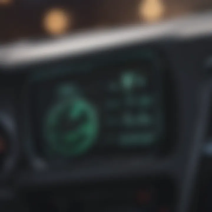 Close-up of EV charger interface and user-friendly display