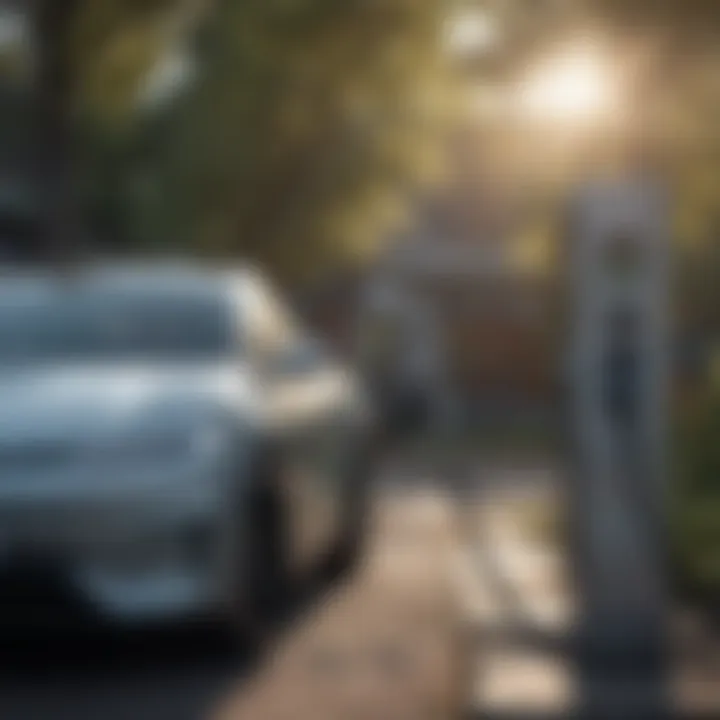 Sustainable energy sources powering a home EV charging station