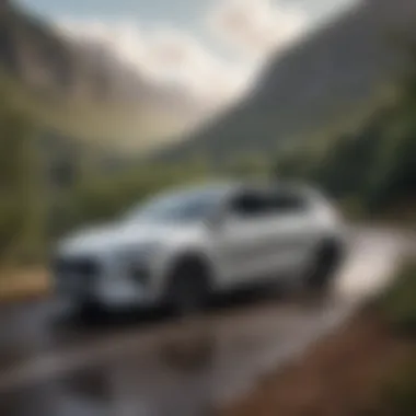 Hyundai Ioniq All-Wheel Drive in Action on Various Terrains Hyundai Ioniq All-Wheel Drive navigating diverse terrains, illustrating its capabilities.