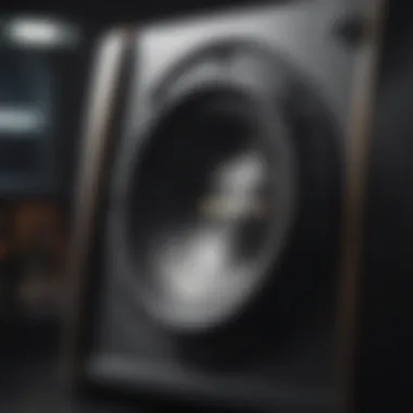 Sleek Design of the Infinity Kappa Subwoofer Close-up view of the Infinity Kappa 12 Inch Subwoofer highlighting its sleek design