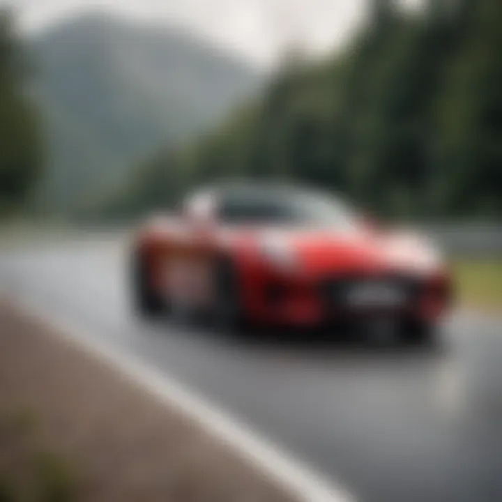 Jaguar F-Type on track demonstrating superior handling