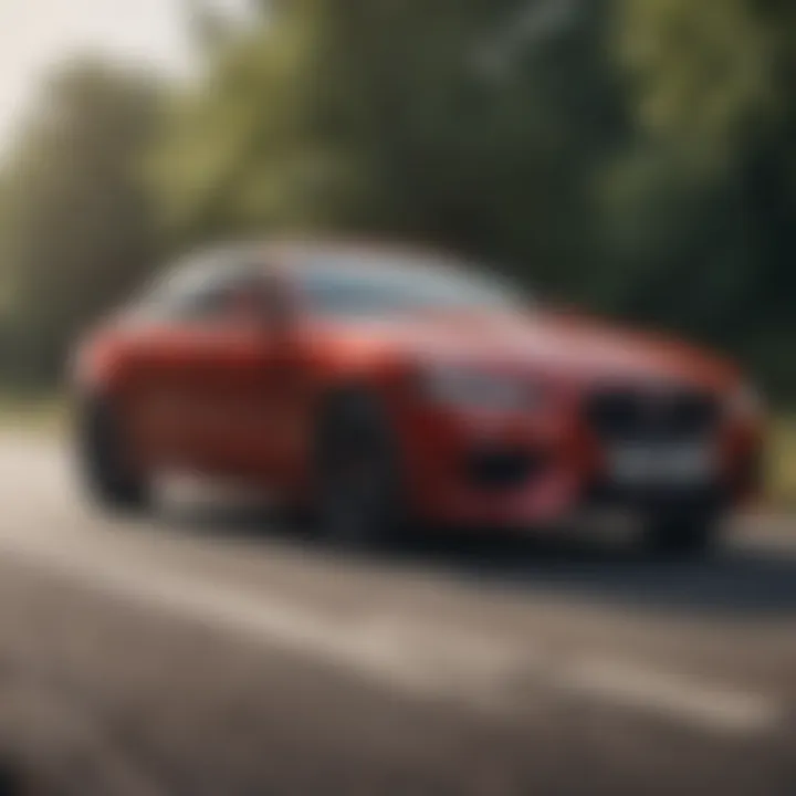 Jaguar XE Type R in motion demonstrating its dynamic performance on the road.