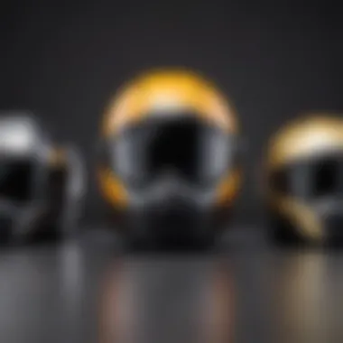 Visual comparison of different types of JC Whitney motorcycle helmets, highlighting their unique characteristics.