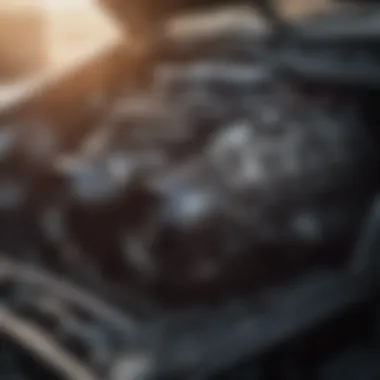 Close-up of the Hellcat engine within the Jeep Gladiator