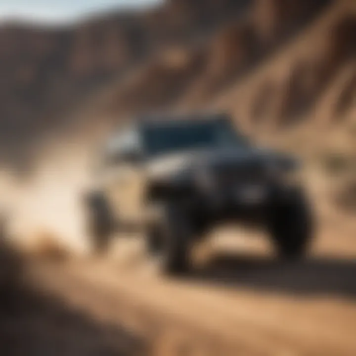 Infographic comparing off-road capabilities of Jeep Gladiator Mojave with other Gladiator models