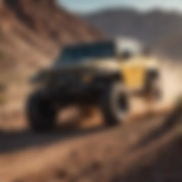 Jeep Gladiator navigating an off-road terrain with ease