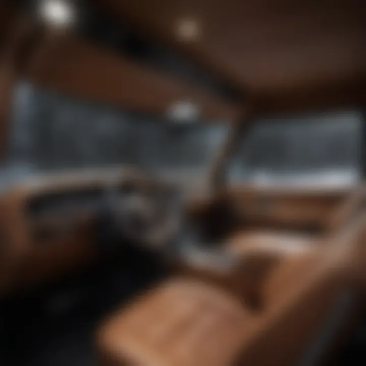 Luxurious interior of the Jeep Grand Wagoneer featuring high-quality materials and advanced technology