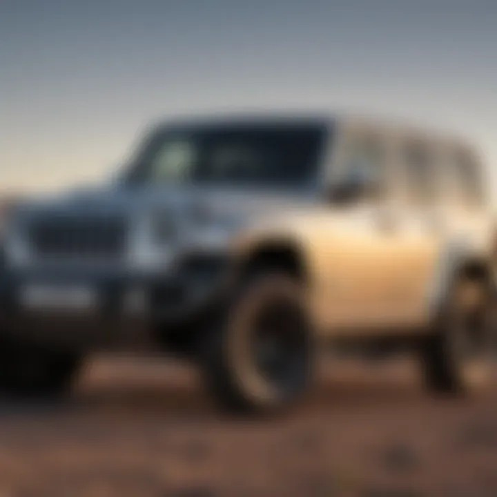 Jeep Sahara Hybrid exterior showcasing its sleek design