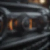 Detailed view of Jeep stereo components