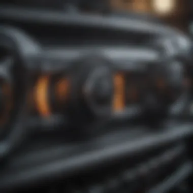 Detailed view of Jeep stereo components