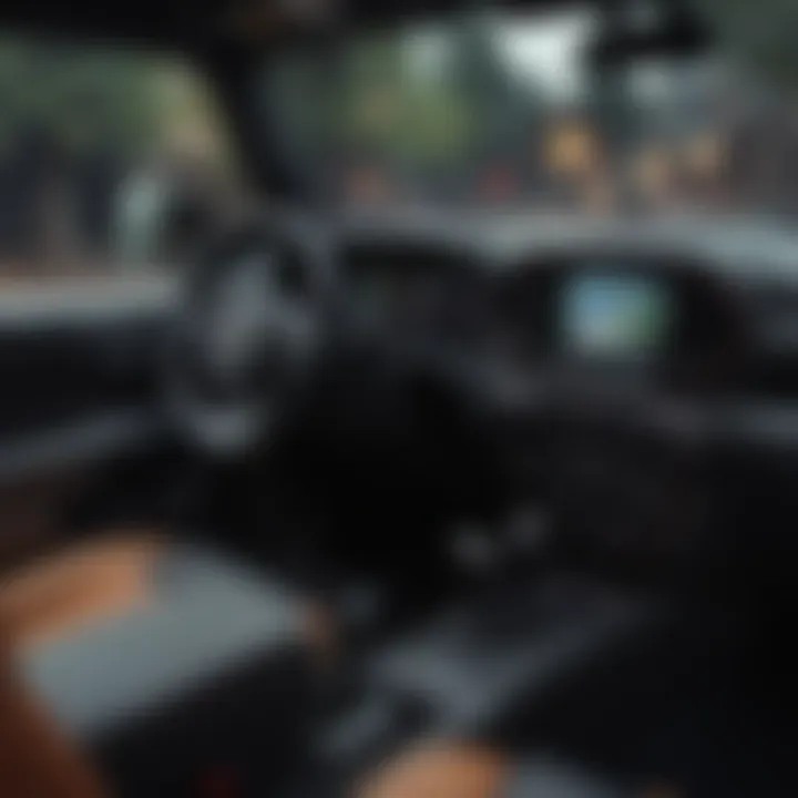 Jeep interior showcasing upgraded stereo system