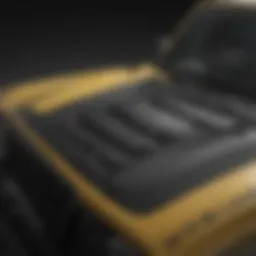 Close-up view of the Jeep Wrangler Power Top in action