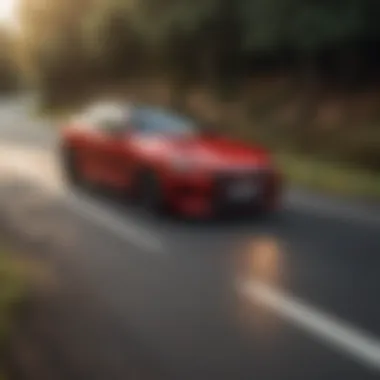 Kia Stinger Scorpion in Action on a Winding Road Kia Stinger Scorpion navigating a winding road with precision