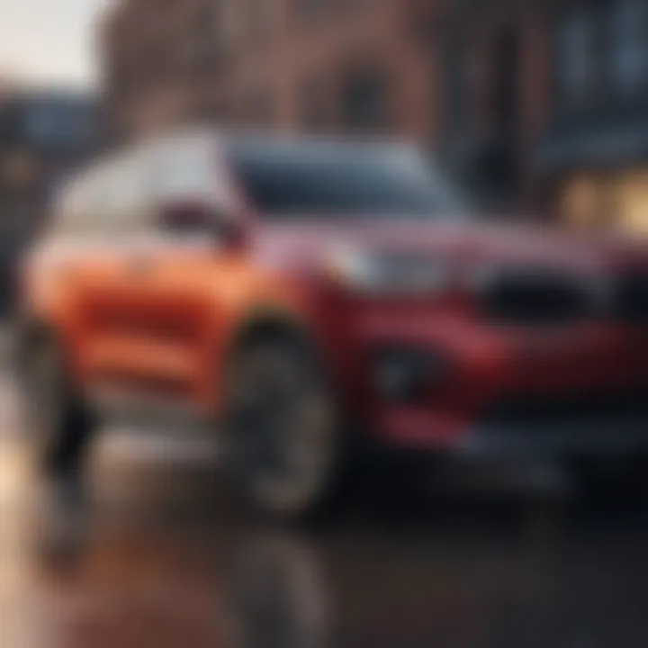 Stylish design of a new Kia SUV model