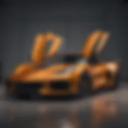 Chevrolet Corvette modified with Lambo doors showcasing sleek design