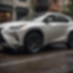 Sleek exterior design of the Lexus Crossover NX showcasing its modern lines