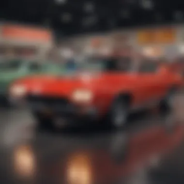 Classic Cars at Mecum Auctions A vibrant Mecum Auctions scene showcasing classic cars