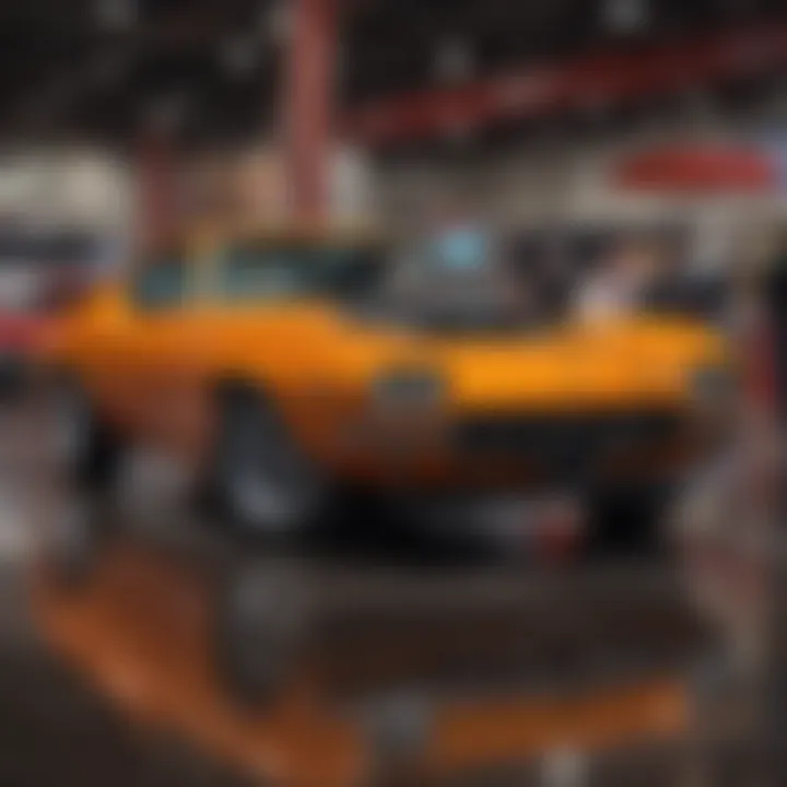 Enthusiasts admiring unique vehicles at Mecum Auto Auction in Arizona