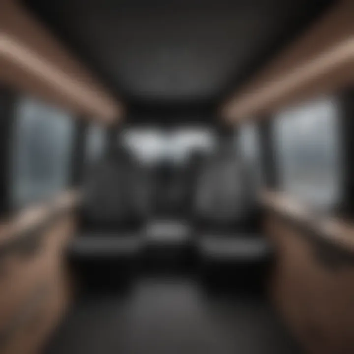 Interior layout diagram highlighting space configurations within Mercedes Sprinter